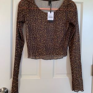 NWT Kendall + Kylie Women’s Leopard Swim Cover Up Set Size L